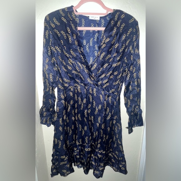 Sandro Navy Chain Dress - Picture 4 of 14